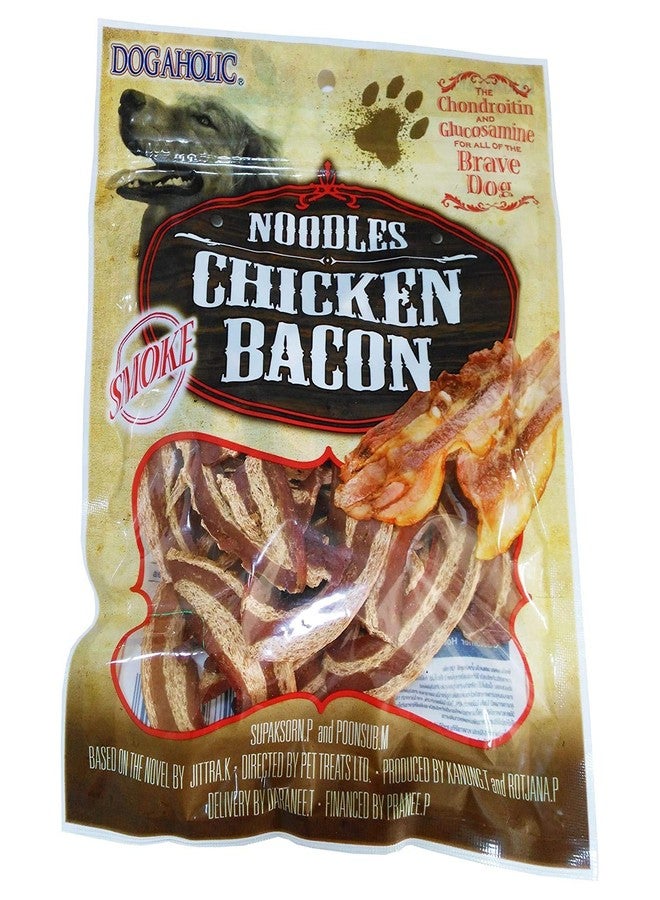 Rena Dogaholic Snacks Combo Pack for Dogs with Smoked Noodles and Chicken Bacon Strips, Low Fat Easy to Digest Natural Dog Treats with Vitamin E for Training Rewarding All Breeds 260g - Image 2