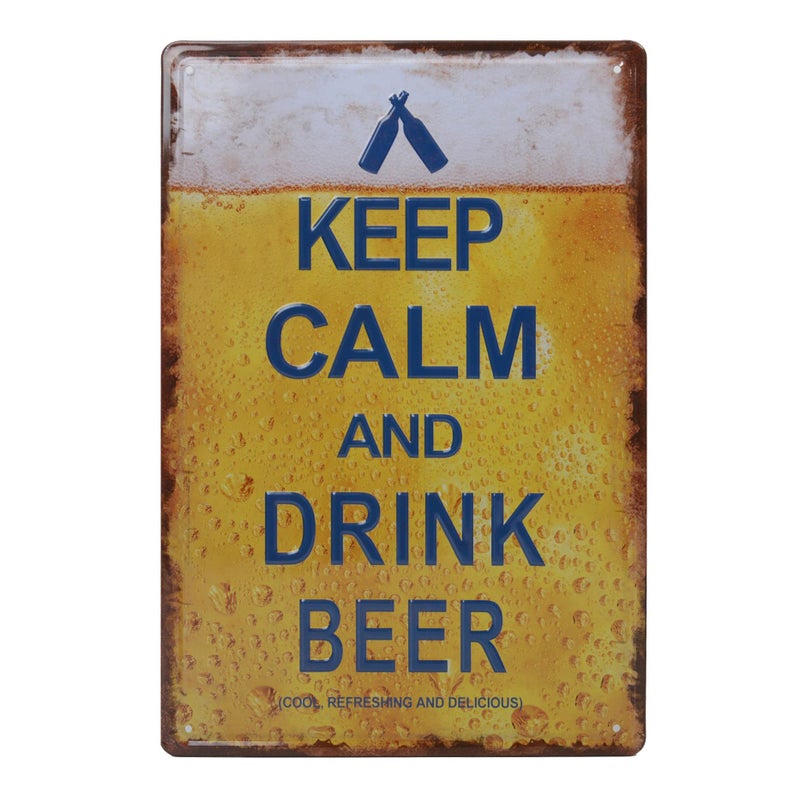 STORE 2508 Store2508 Vintage Metal Tin Sign Poster – Keep Calm & Drink Beer Bar Decoration 30x20 Cm - Image 5