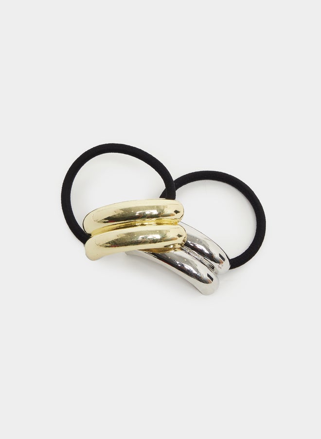 Styli Set of 2 - Metal Accent Hair Tie - Image 3