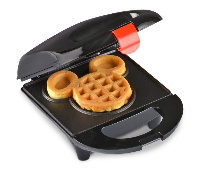 Disney Mickey Mouse Mini Waffle Maker by Select Brands - Cooks Cute Mickey Mouse Waffles - With Nonstick Coating & Non-Skid Feet - Includes Manual with Waffle Recipes - Image 2