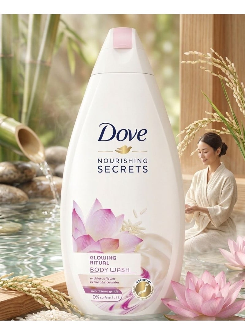 Dove Lotus Flower & Rice Water Shower Gel - 500ml - Image 3