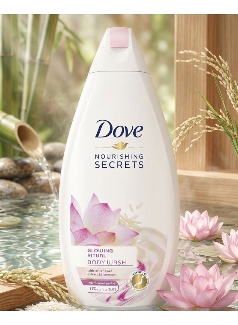 Dove Lotus Flower & Rice Water Shower Gel - 500ml - Image 2
