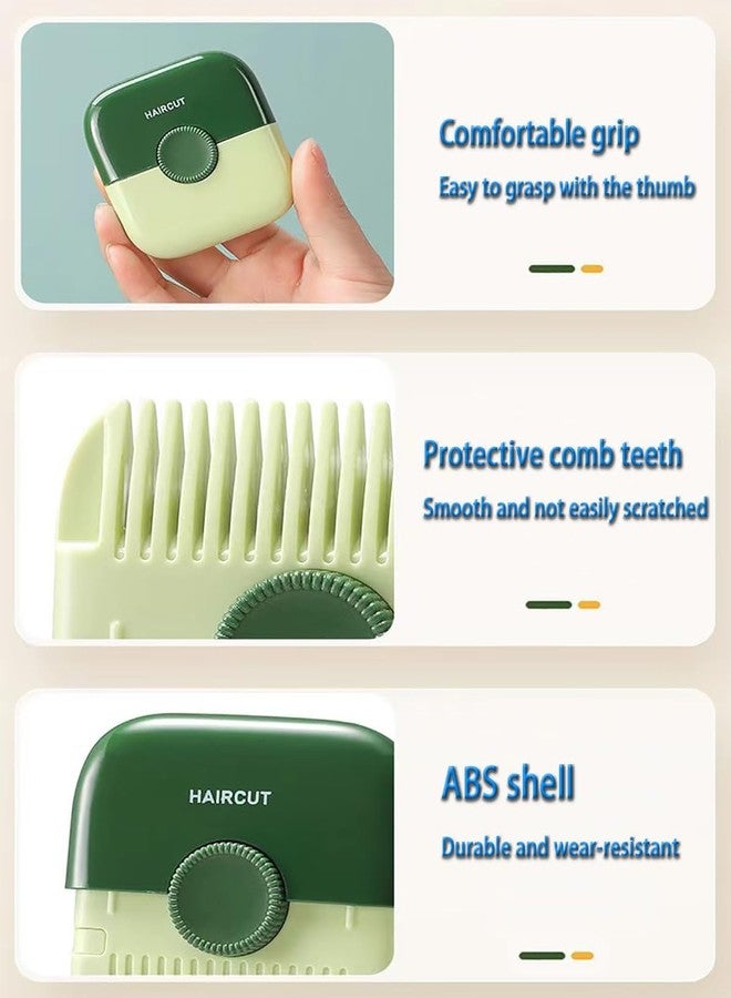 PEAKTASTE 2-in-1 Hair Trimmer and Comb for Kids, Safe Blade Razor for Baby Hair Cutting, Portable Hair Grooming Tool, ABS Plastic, Manual - Image 5