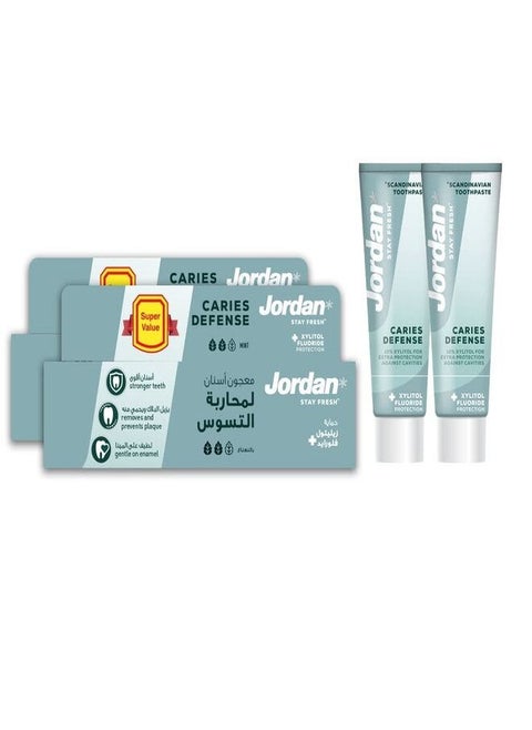 JORDAN CAVITY DEFENSE TOOTHPASTE 75ML 1+1