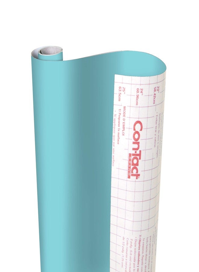 Con-Tact Brand Creative Covering, Self-Adhesive Shelf Liner, Multi-Purpose Vinyl Roll, Easy to Use and Apply, 18'' x 16', Teal - Image 1