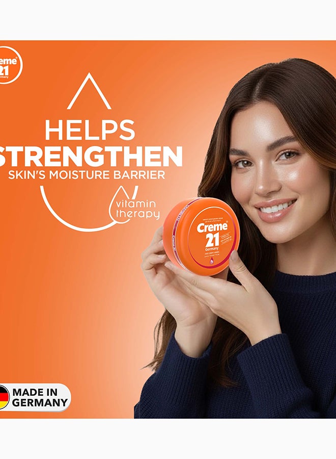 Creme 21 Smooth Moisturizing Cream | Face, Body & Hand Moisturizer with Pro Vitamin B5 | Restores Skin's Natural Moisture | Lighweight & Non Sticky | Suitable for Normal Skin | Made in Germany - Image 4