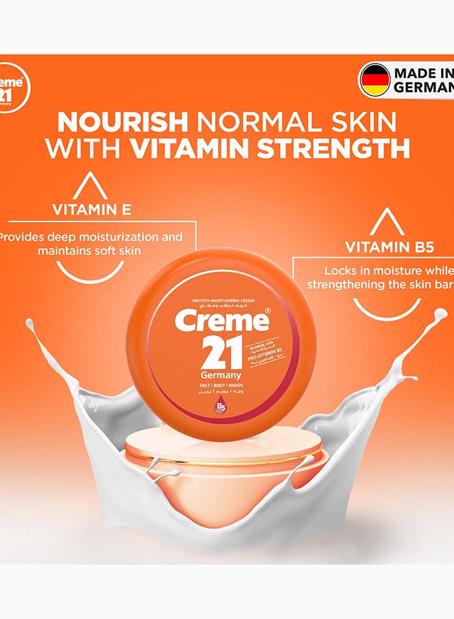 Creme 21 Smooth Moisturizing Cream | Face, Body & Hand Moisturizer with Pro Vitamin B5 | Restores Skin's Natural Moisture | Lighweight & Non Sticky | Suitable for Normal Skin | Made in Germany - Image 2