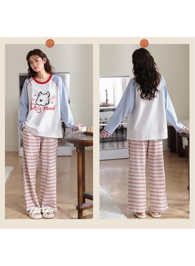 Cute Cartoon Loungewear Women Autumn Spring Woman Pajama Set Homesuit Mujer Sleepwear Pullover Long Sleeves Girl Nightwear - Image 2