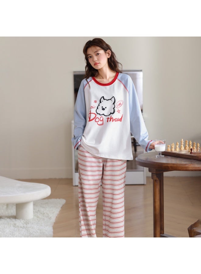 Cute Cartoon Loungewear Women Autumn Spring Woman Pajama Set Homesuit Mujer Sleepwear Pullover Long Sleeves Girl Nightwear - Image 1