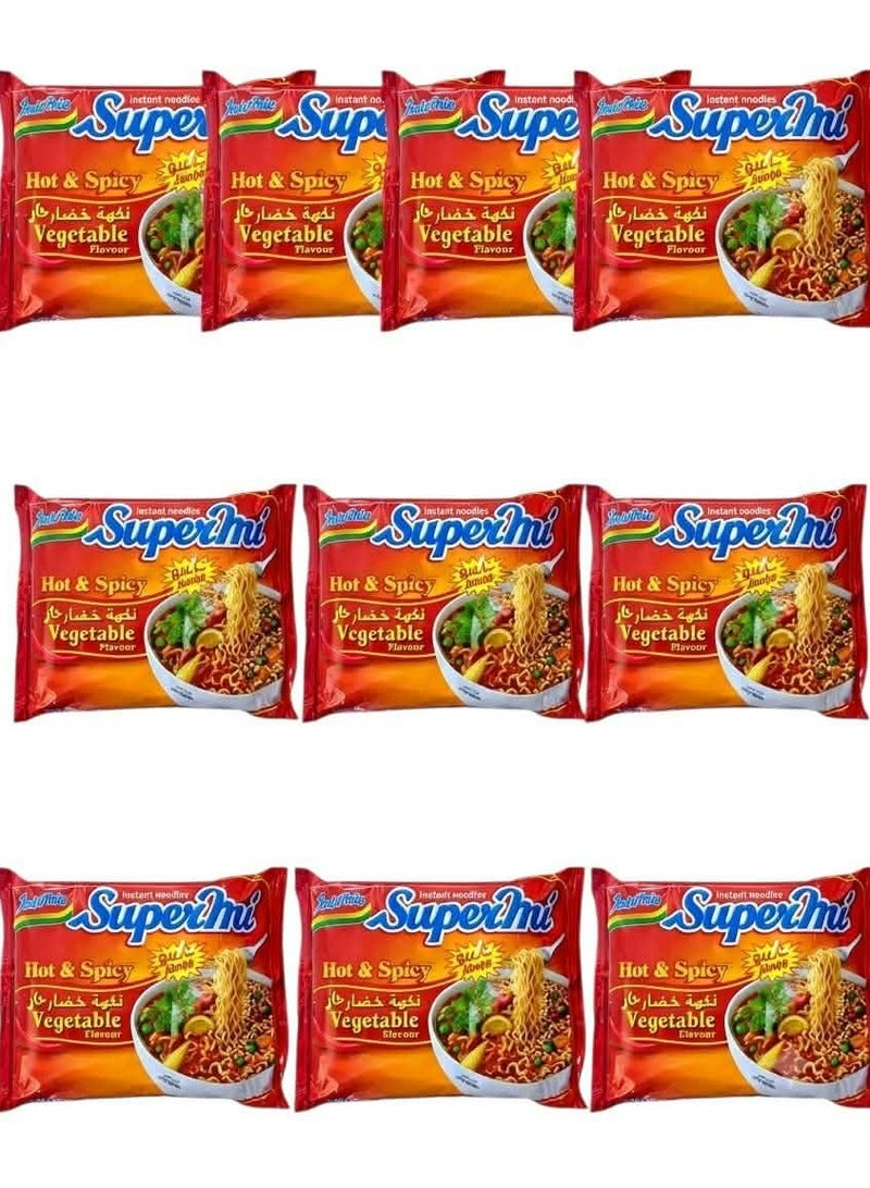 Indomie Hot & Spicy Vegetable Flavor - 10 Jumbo Pack Bundle - Image 1
