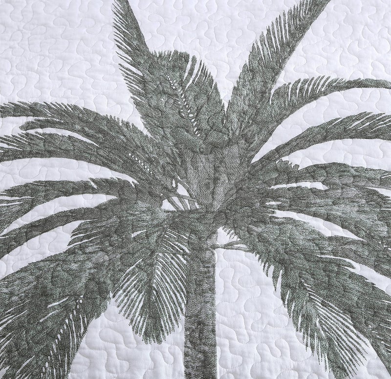 TOMMY Bahama Tommy Bahama | Palm Island Collection | Sham - 100% Cotton  Soft & Breathable with Envelope Closure  Pre-Washed for Added Softness  Standard  Grey  - Image 5
