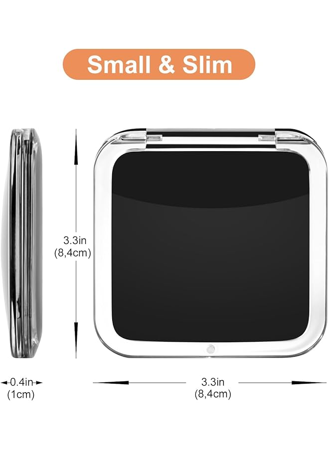 erorex Makeup Mirror Compact 15X Magnifying Makeup Mirror For Travel Sided With 15X Magnifying And 1X Mirror For Purses Square - Image 3