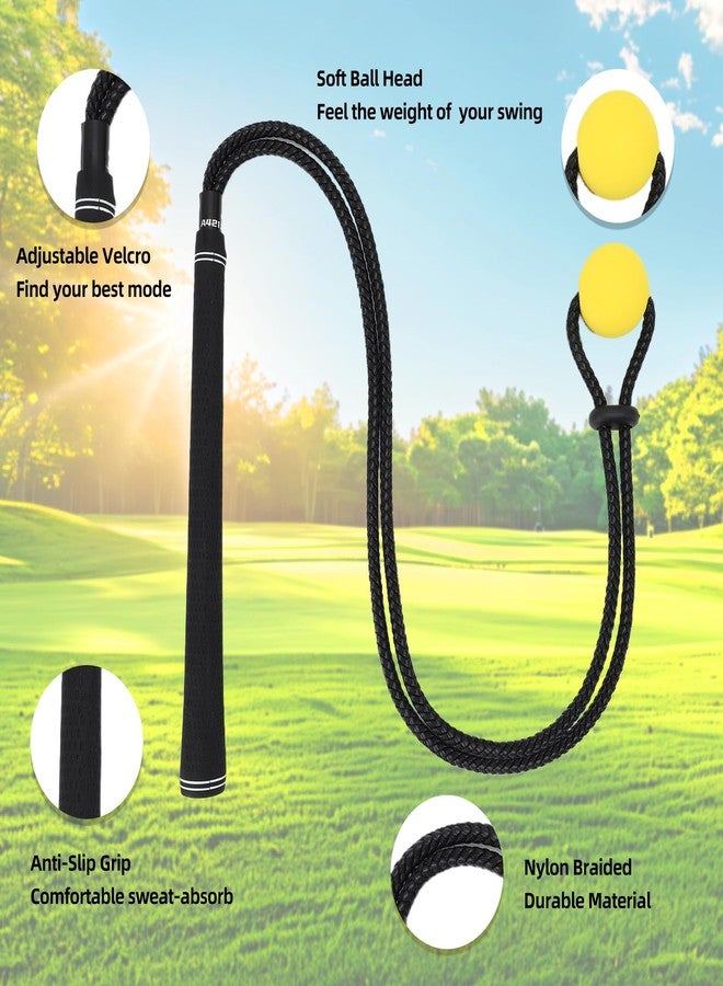 ZEMBSOYA Golf Swing Rope Trainer, Professional Golf Swing Training Aid, Improved Golfers Swing and Master Tempo, Golf Warm-Up Practice Equipment for Golfers of All Levels - Image 3