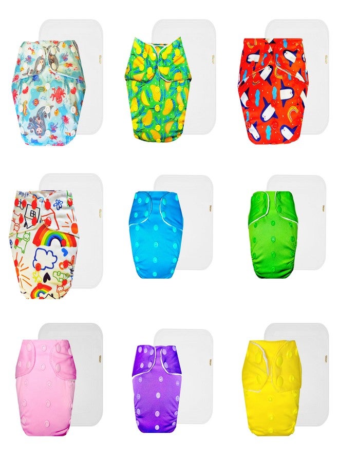 حفاضات دمبلدو القماشية الممتازة مع حشوة قطنية (عبوة من 9) | ناعمة ولطيفة | مانعة للتسرب | أزرار كبس قابلة للتعديل | موثوق بها من قبل الأمهات | من 3 أشهر إلى 3 سنوات | للجنسين - Image 1