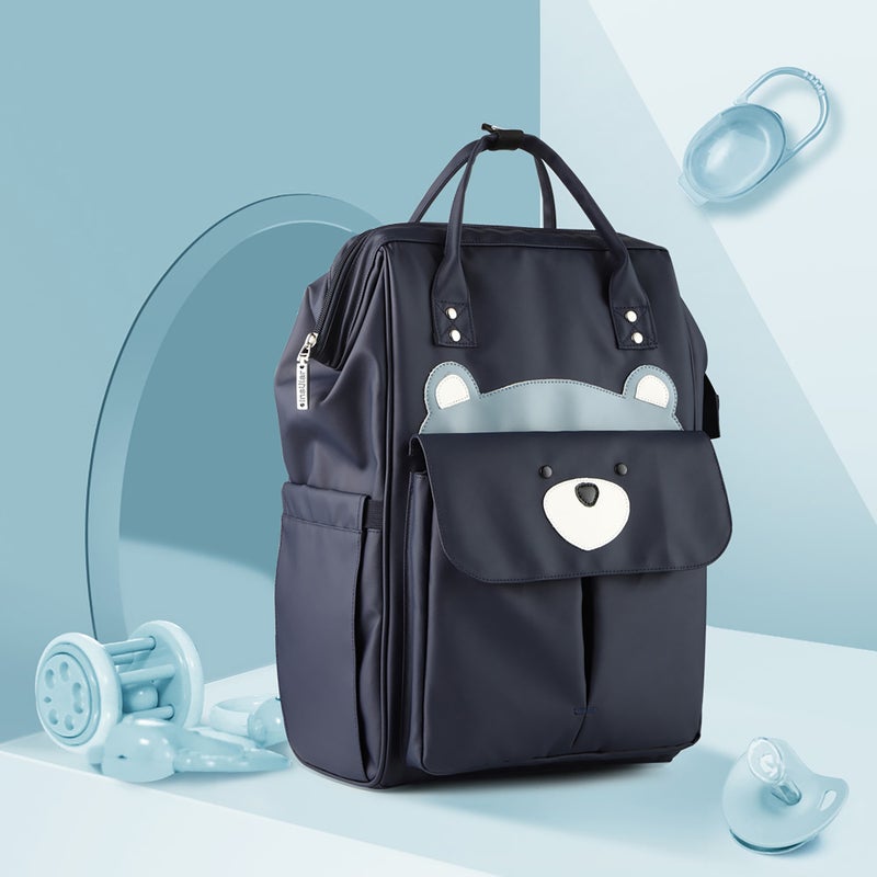 Insular Mommy Bag Backpack Large Capacity Waterproof Baby Bags Diaper Bag with Changing Pad Stroller Hanging Strap Storage Bag - Image 2