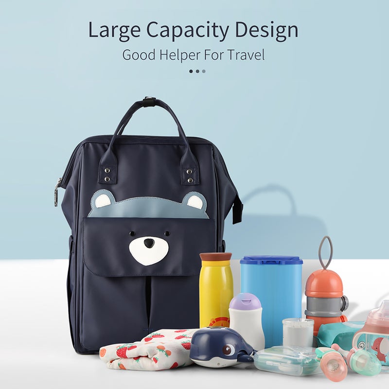 Insular Mommy Bag Backpack Large Capacity Waterproof Baby Bags Diaper Bag with Changing Pad Stroller Hanging Strap Storage Bag - Image 5