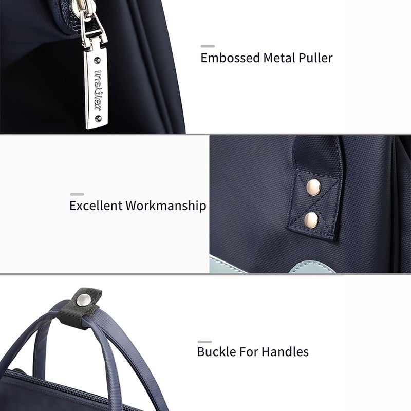 Insular Mommy Bag Backpack Large Capacity Waterproof Baby Bags Diaper Bag with Changing Pad Stroller Hanging Strap Storage Bag - Image 4