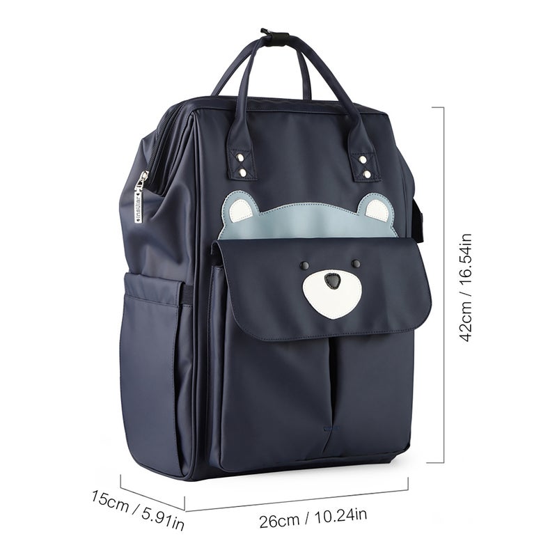 Insular Mommy Bag Backpack Large Capacity Waterproof Baby Bags Diaper Bag with Changing Pad Stroller Hanging Strap Storage Bag - Image 3