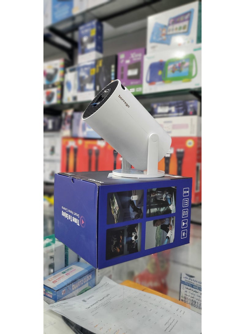 Borrego SMART2 Smart Cinema Projector, Android 13, 2GB RAM, 16GB Storage, Smartphone Screen Mirroring - Image 1