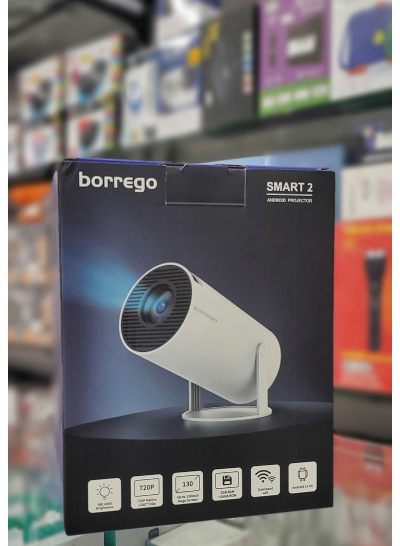 Borrego SMART2 Smart Cinema Projector, Android 13, 2GB RAM, 16GB Storage, Smartphone Screen Mirroring - Image 5