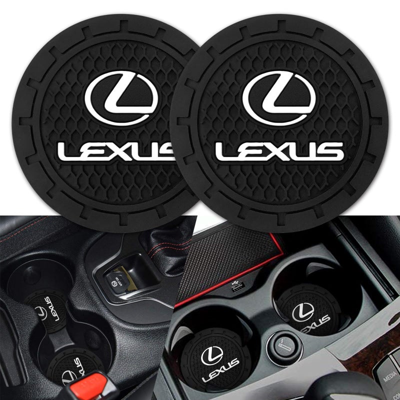 BFIVEANTE Car Cup Holder Coaster for Lexus ES350 GS350 GS300h GS450h is300 es350 ls460 rx350 NX300h Silicone Cupholder Coaster,Car Interior Accessories,2.76 Inch 2 Pieces - Image 1