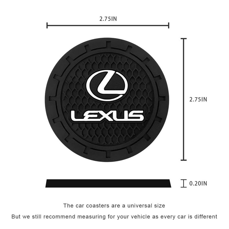 BFIVEANTE Car Cup Holder Coaster for Lexus ES350 GS350 GS300h GS450h is300 es350 ls460 rx350 NX300h Silicone Cupholder Coaster,Car Interior Accessories,2.76 Inch 2 Pieces - Image 2