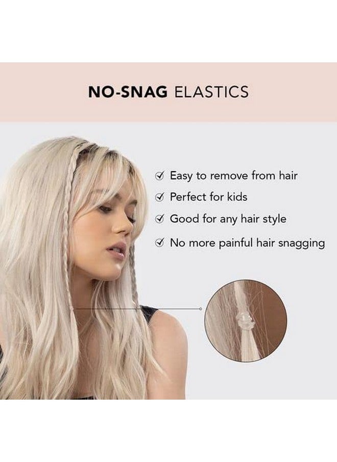 Kitsch - No Snag Small Elastic Hair Ties Rubber Bands For Hair Baby Hair Ties & Small Hair Ties Hair Rubber Bands & Elastic Hair Bands Hair Elastics For Women'S Hair 5Pack 500Pcs (Clear) - Image 1