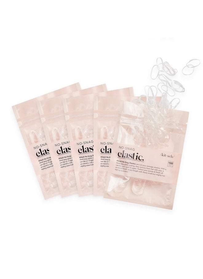 Kitsch - No Snag Small Elastic Hair Ties Rubber Bands For Hair Baby Hair Ties & Small Hair Ties Hair Rubber Bands & Elastic Hair Bands Hair Elastics For Women'S Hair 5Pack 500Pcs (Clear) - Image 1