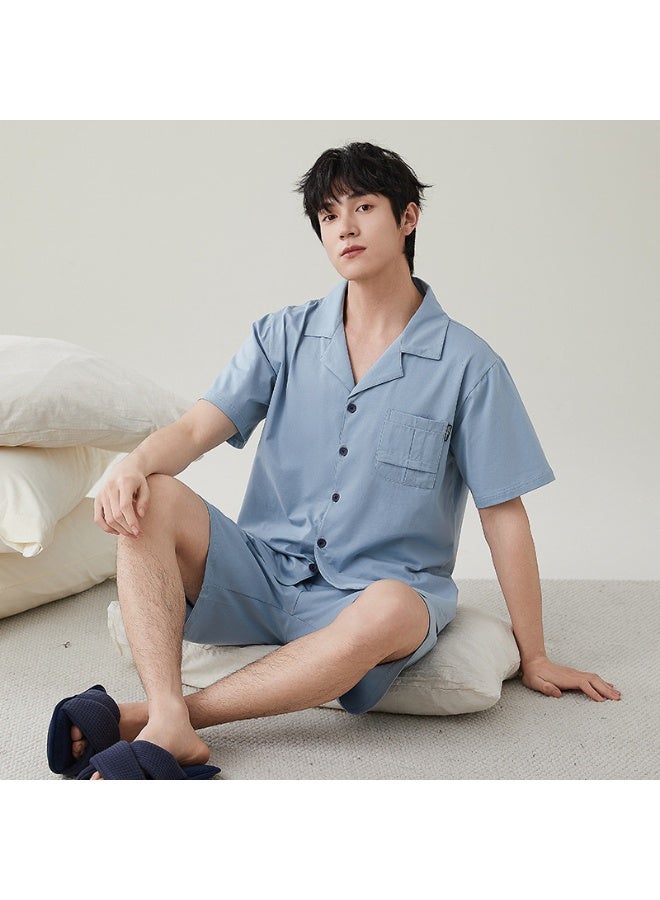 Men Summer Cardigan Pajama Set Man Big Yards Cotton Pajamas Shorts Sleeve Sleep Wear Pijamas Hombre Pyjama  Pajama Shorts - Image 1