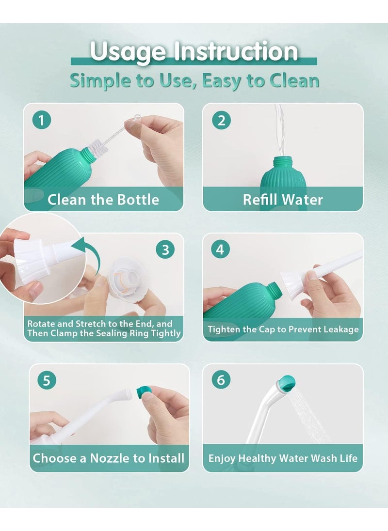 URBANMAC URBANMAC Plastic Retractable Handheld Bidet Portable of Antislip, Bidet Angled Nozzle Spray with Travel Bag 500ML GREEN  - Image 4