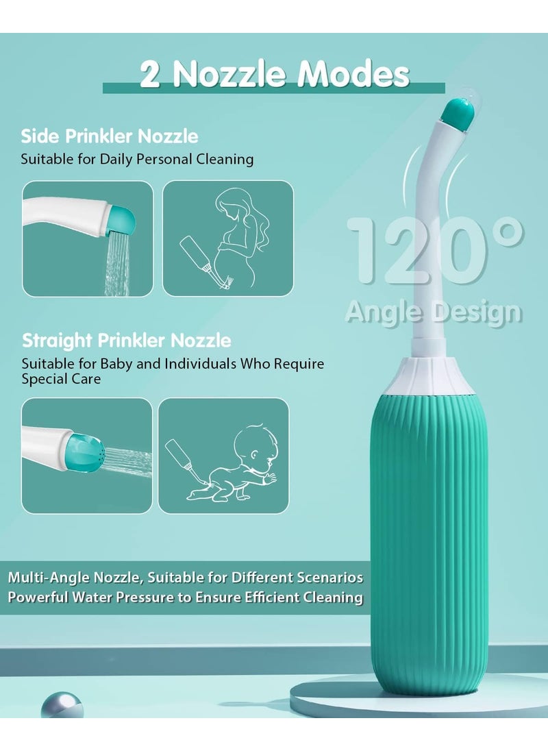 URBANMAC URBANMAC Plastic Retractable Handheld Bidet Portable of Antislip, Bidet Angled Nozzle Spray with Travel Bag 500ML GREEN  - Image 2