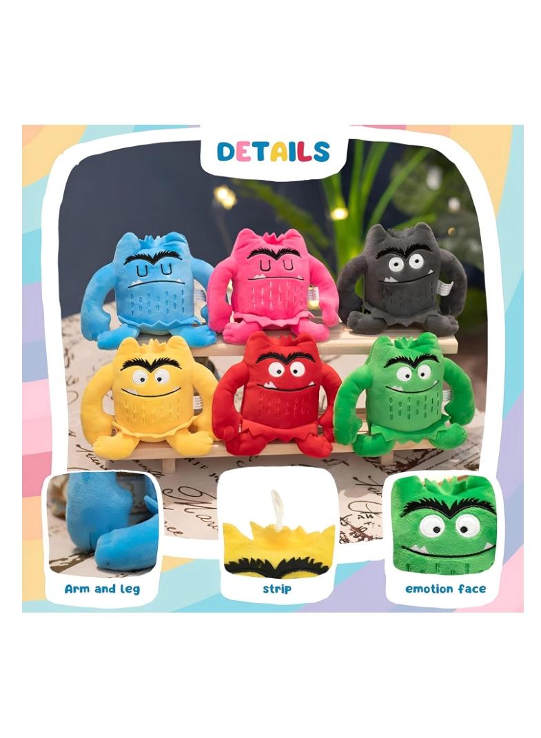 1pcs The Colour Monster Plush Toy  Emotional Monster Cartoon Doll for Kids  Ideal Birthday  Festive Room Decor Gift for Boys  Girls and Adults - Image 3