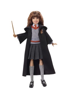 Harry Potter Hermione Granger Collectible Doll (10 Inch) With Hogwarts Uniform, Gryffindor Robe And Wand  - Image 1