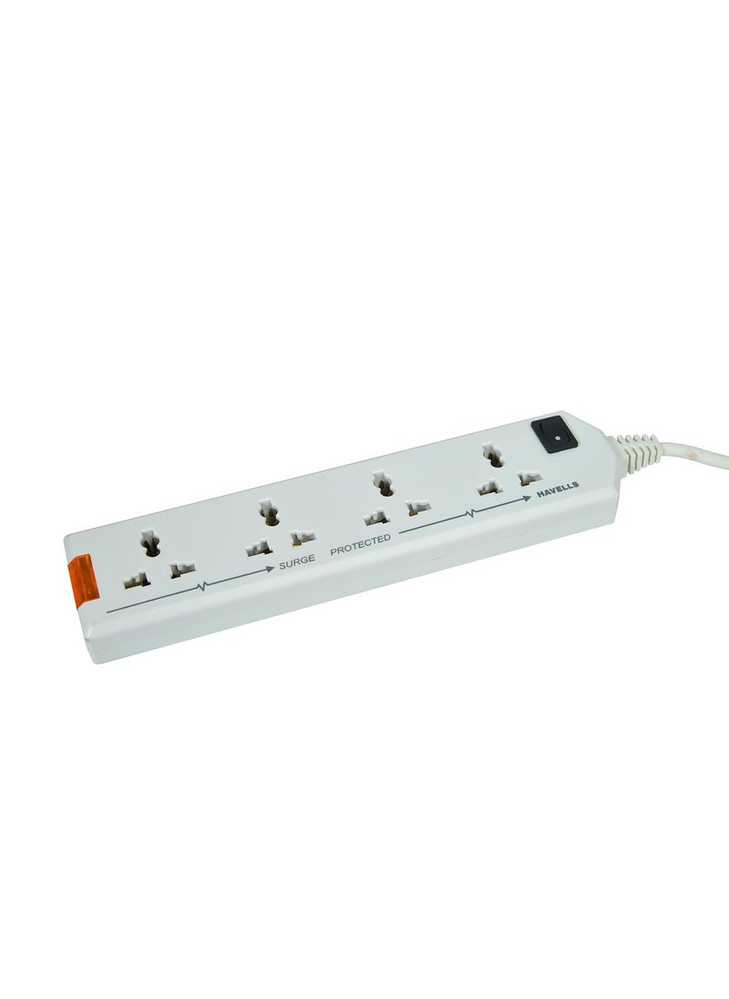 Havells Havells 240V 6A FourWay 1440W Extension Board With wire White 15 Metre Surge and Spike Guard  - Image 1