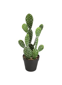 Easy Maintenance Realistic Looking Decorative Artificial Cactus Plant with Pot Multicolour 42 cm 155725
