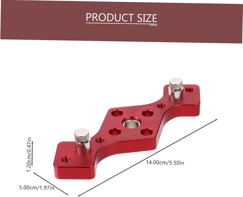 Red Pocket Hole Drill Bit Tool Set for Accurate Woodworking Dowel and Screw Locator - Image 3