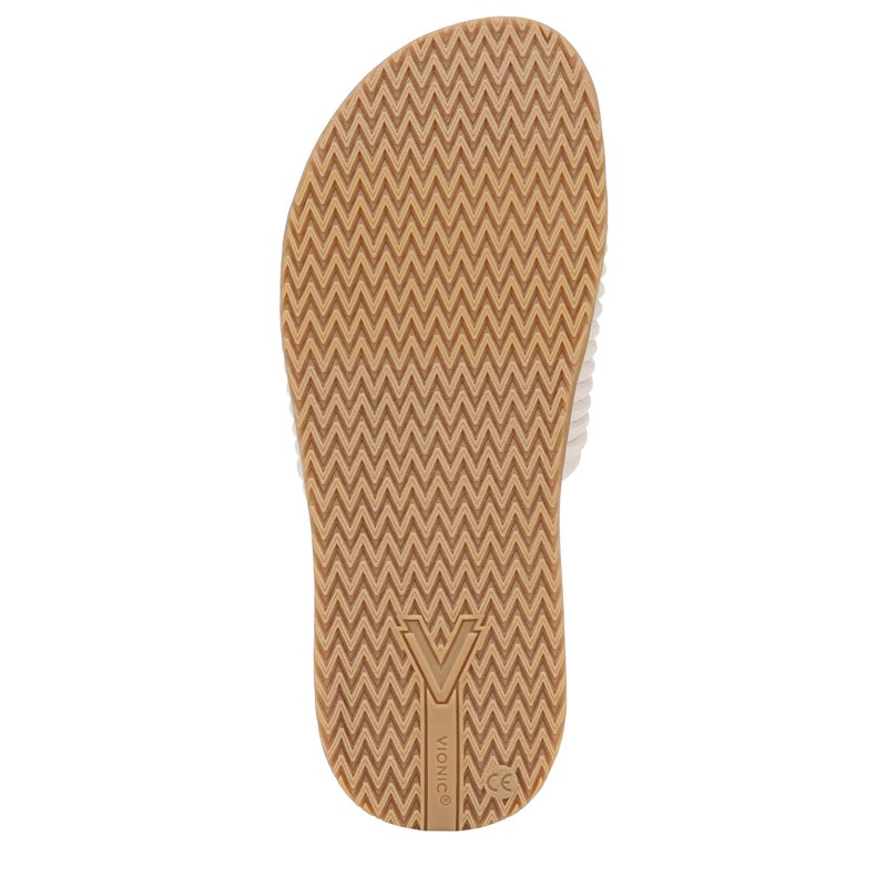 Vionic Womens Evie Knit Slide Sandal Cream 9 M - Image 4