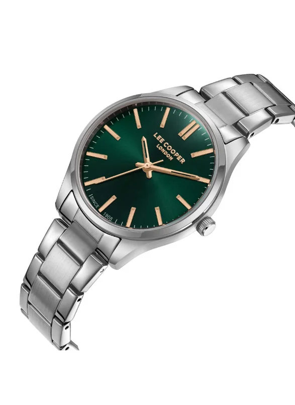 لي كوبر Lee Cooper LC08011.370 Women's Analog Display Watch & Metal Strap Silver