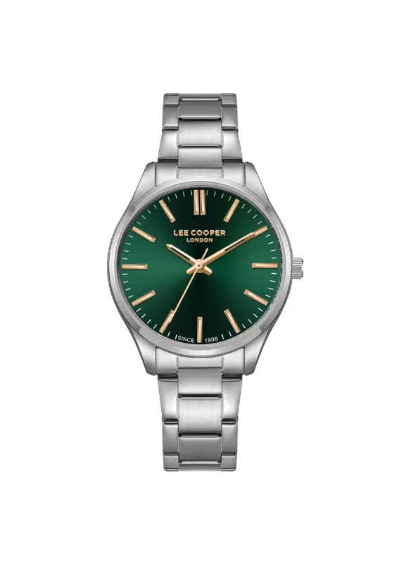 لي كوبر Lee Cooper LC08011.370 Women's Analog Display Watch & Metal Strap Silver