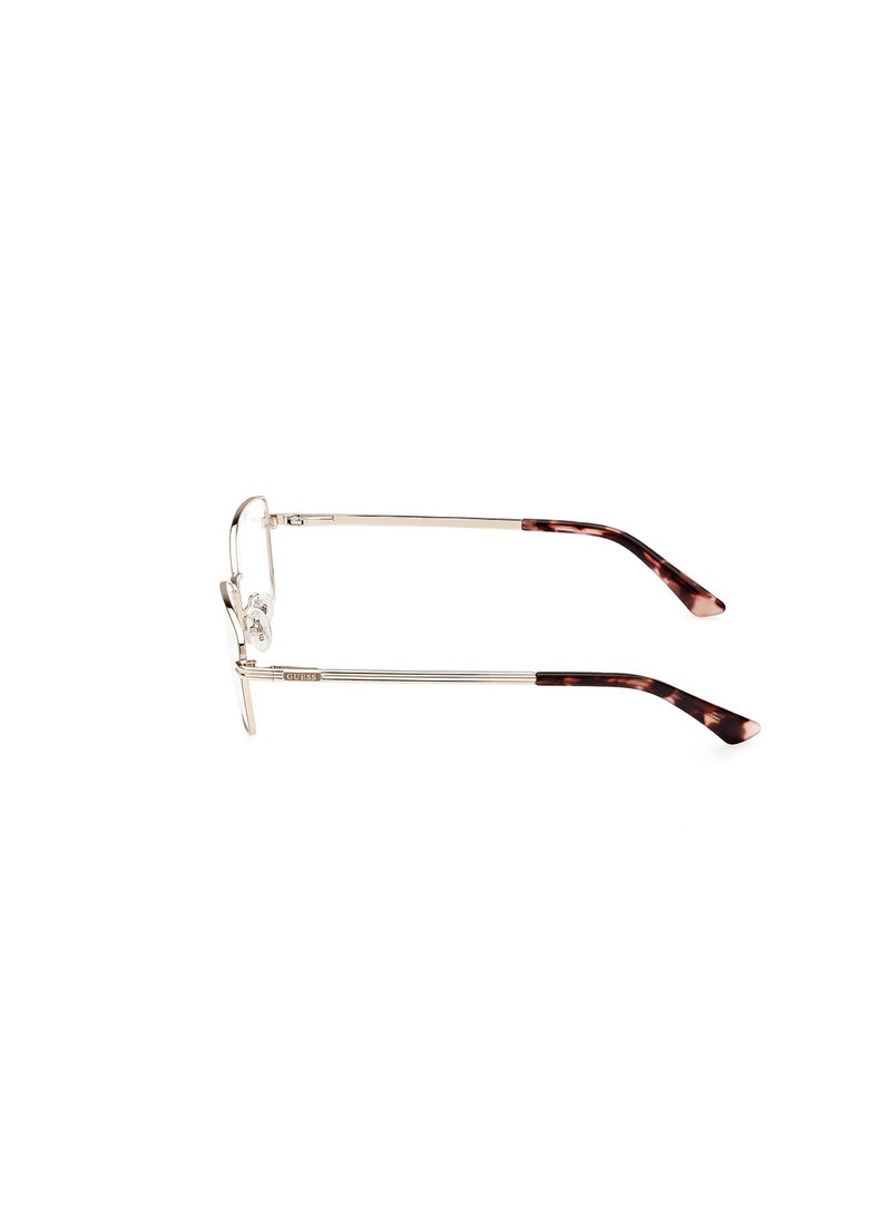 GUESS Women's Rectangular Shape Eyeglass Frames - GU294005756 - Lens Size: 56 Mm - Shiny Beige - Image 2