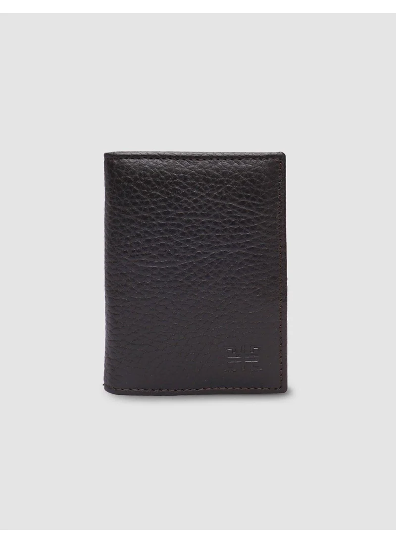 Cabani 100% Genuine Leather Brown Card Holder