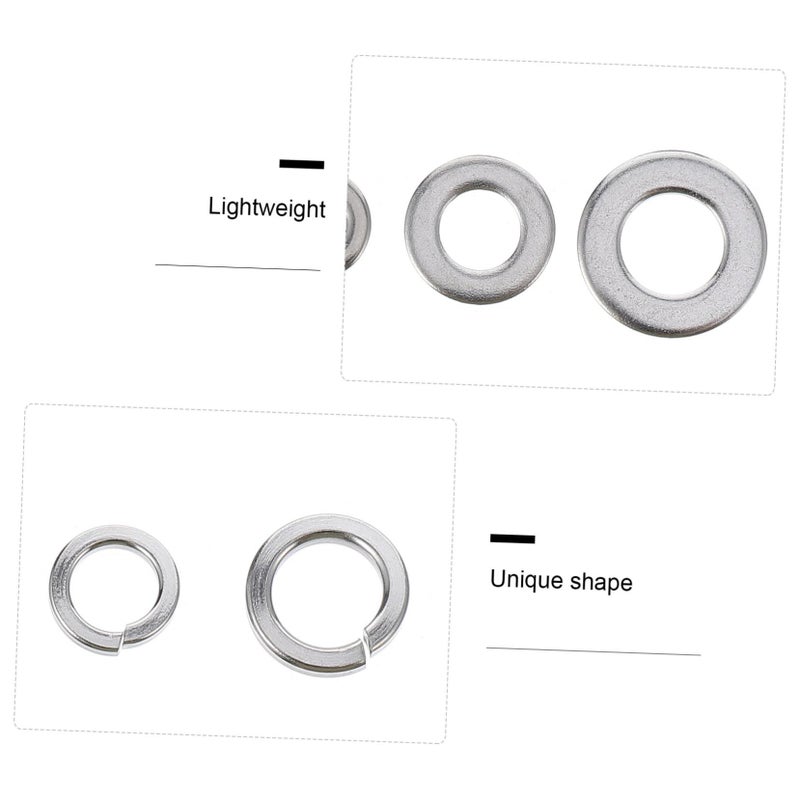 Stainless Steel Flat Washer Kit 200pcs 5mm Ultra Thin Round Gaskets for Plumbing Outdoor Faucets - Image 3