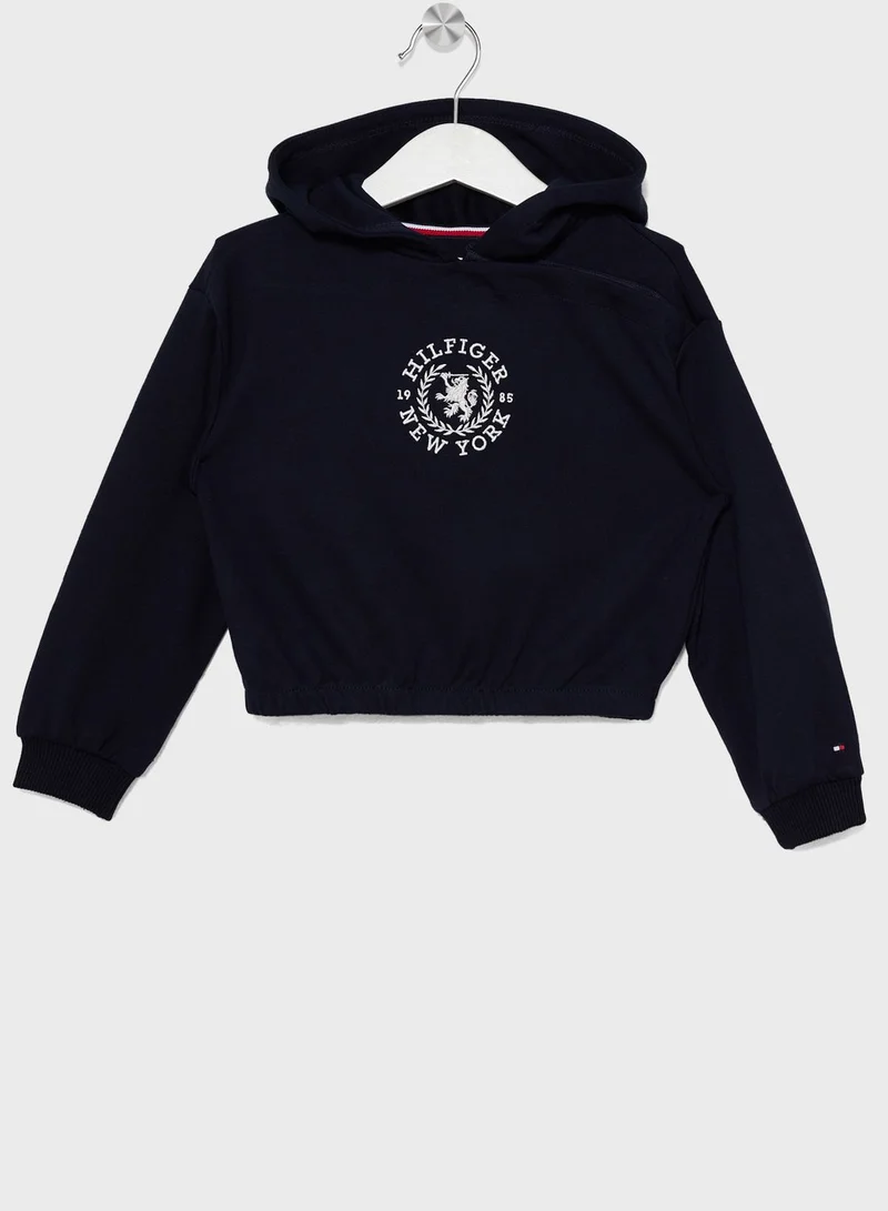 TOMMY HILFIGER Kids Crest Logo Hoodie