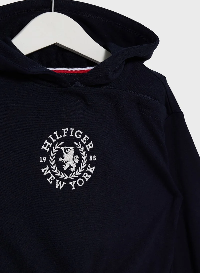 TOMMY HILFIGER Kids Crest Logo Hoodie