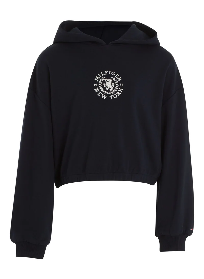 TOMMY HILFIGER Kids Crest Logo Hoodie