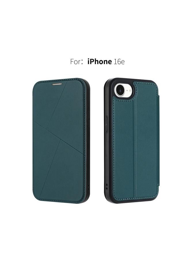 S-TOP Case For iPhone 16e Magnetic Armor Series RFID Card Slots Leather Phone Case - Image 2