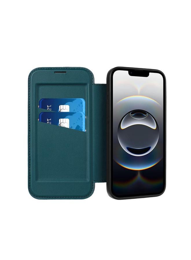 S-TOP Case For iPhone 16e Magnetic Armor Series RFID Card Slots Leather Phone Case - Image 3