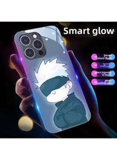 Applicable To Five Enlightenment Applicable To For Apple For Huawei Glass Mobile Phone Case OPPO Incoming Light Vivo Animation Male Millet Three-Color:blindfolded GHG79 [big Hole]]-Applicable Model:For Iphone 14 (send Film)