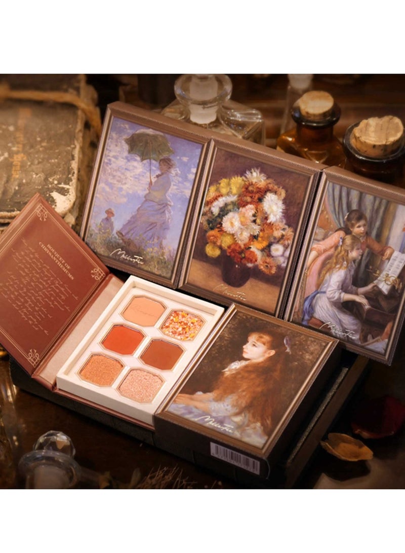 MilleFee Painting Eyeshadow Palette 6 Shades Matte and Shimmer Finishes Pressed Powder Makeup Palette-01 Irène Cahen D'Anvers - Image 2