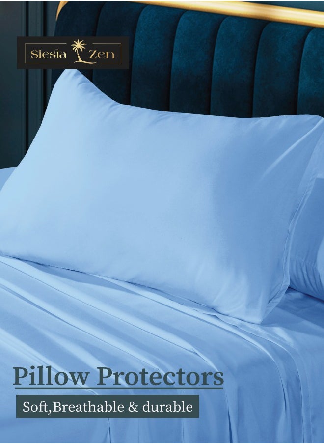 Siesta Zen - Microfiber Pillowcase Pair – Soft, Durable & Fade-Resistant Housewife Style Pillow Covers – Comfortable, Breathable & Easy Care – Standard Size – 2 Pack - Image 1